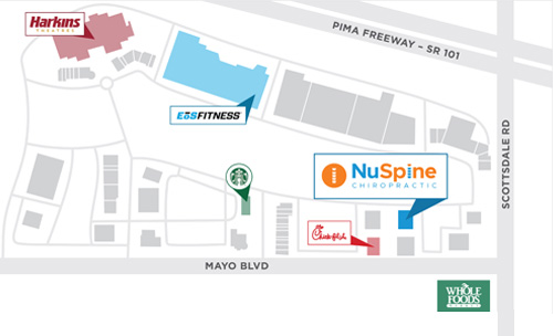 NuSpine Chiropractic Scottsdale 101 Map